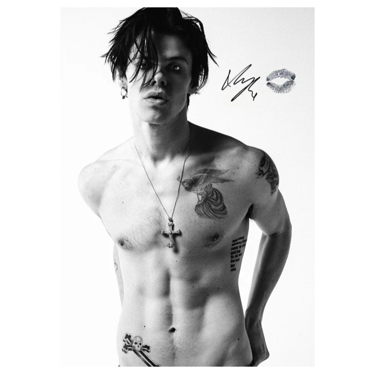 Yungblud Idols “Shattered State” Splatter Deluxe Vinyl + Kissed Motel B&W Poster Bundle  Exclusive Splatter Deluxe Vinyl + Kissed Poster 412483