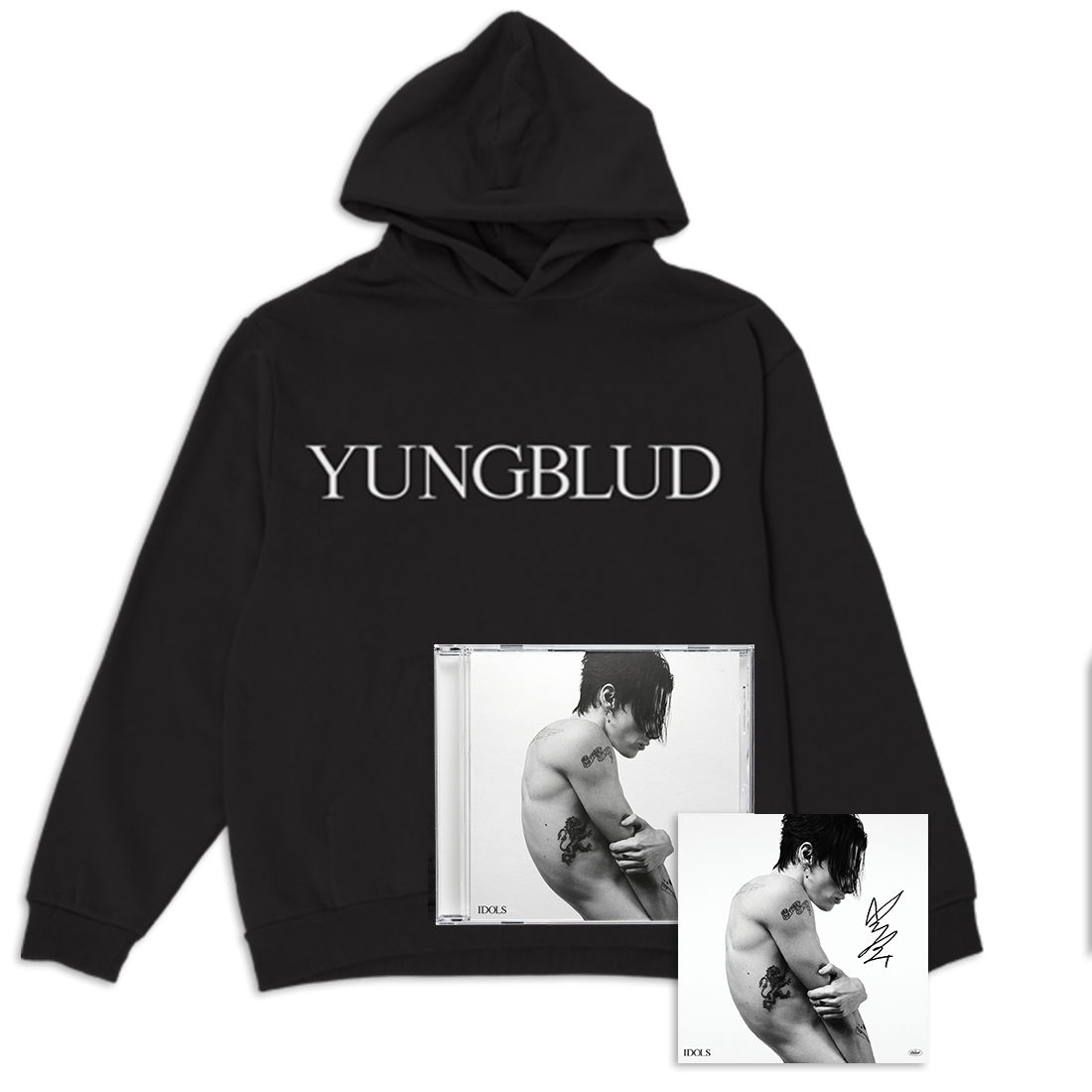Yungblud Idols CD + Signed Artcard + Hoodie CD + Signed Artcard + Hoodie 408505